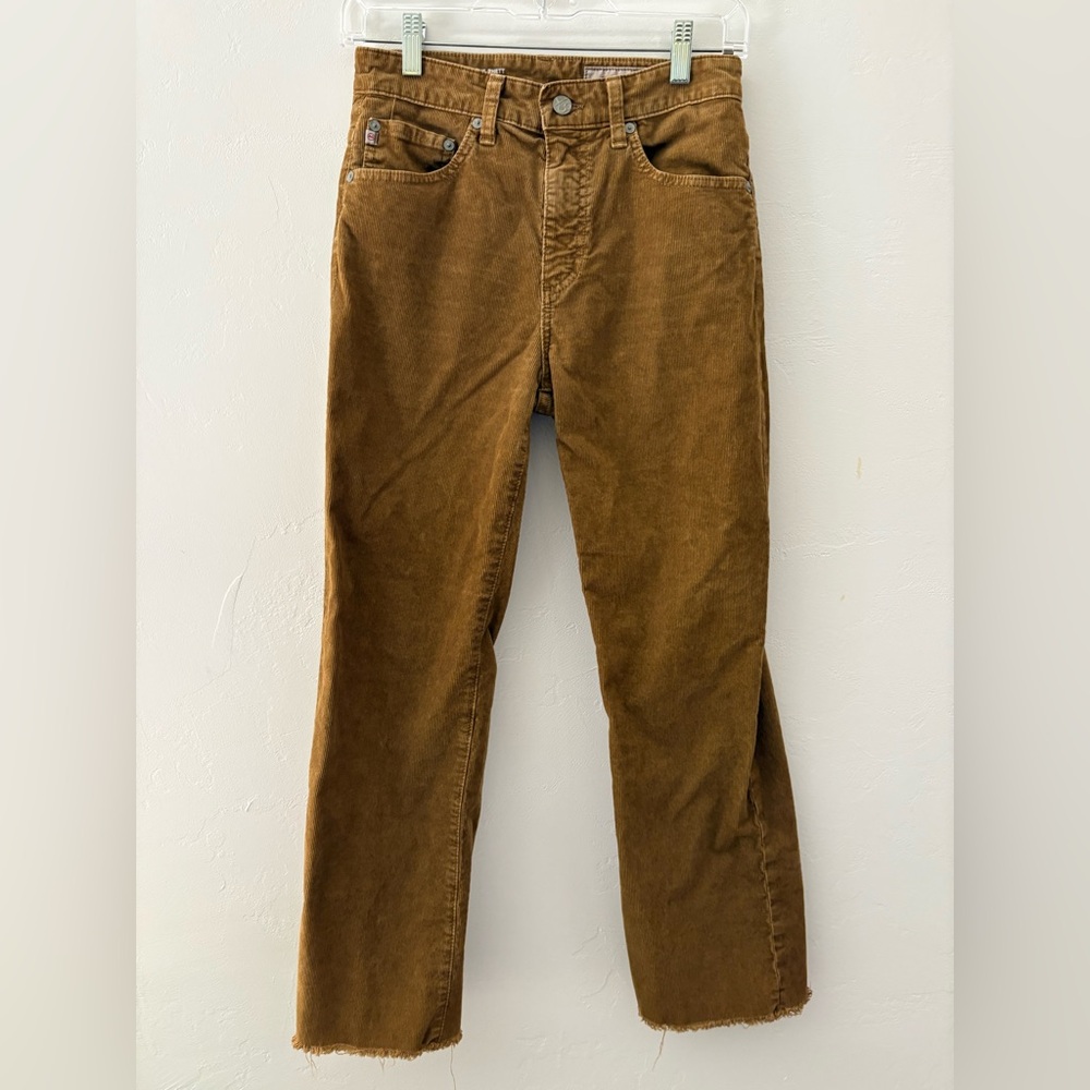 AG Adriano Goldschmied Ochre Straight Leg Corduroy Pants